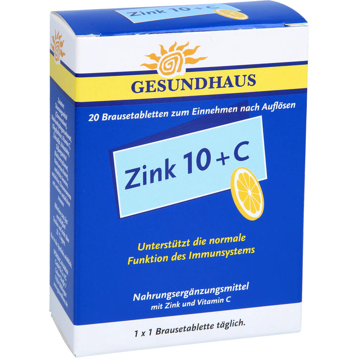 Zink 10+C Brausetabletten, 20 St BTA