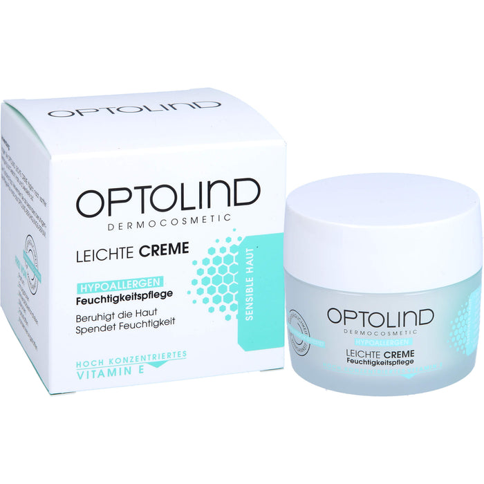 Optolind leichte Creme Feuchtigkeitscreme hypoallergen beruhigt die Haut und spendet Feuchtigkeit, 50 ml Cream