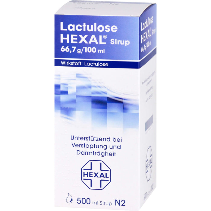 Lactulose HEXAL Sirup unterstützend bei Verstopfung und Darmträgheit, 500 ml Lösung