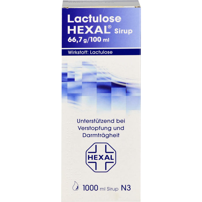 Lactulose HEXAL Sirup unterstützend bei Verstopfung und Darmträgheit, 1000 ml Solution