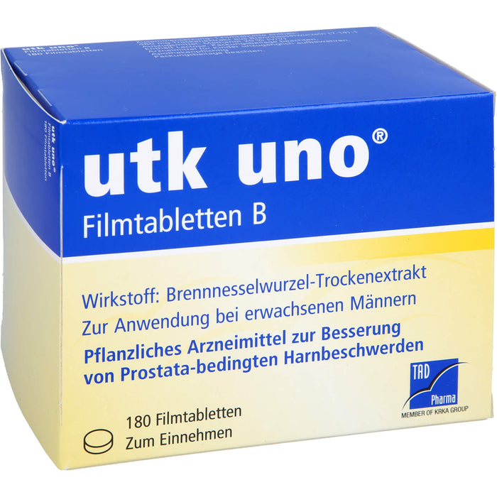 utk uno Filmtabletten zur Besserung von Prostata-bedingten Harnbeschwerden, 180 pc Tablettes