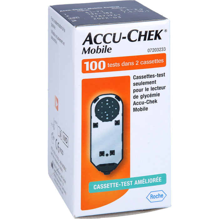 Accu-Check mobile Testkassette Reimport axicorp, 100 pc Bandelettes réactives