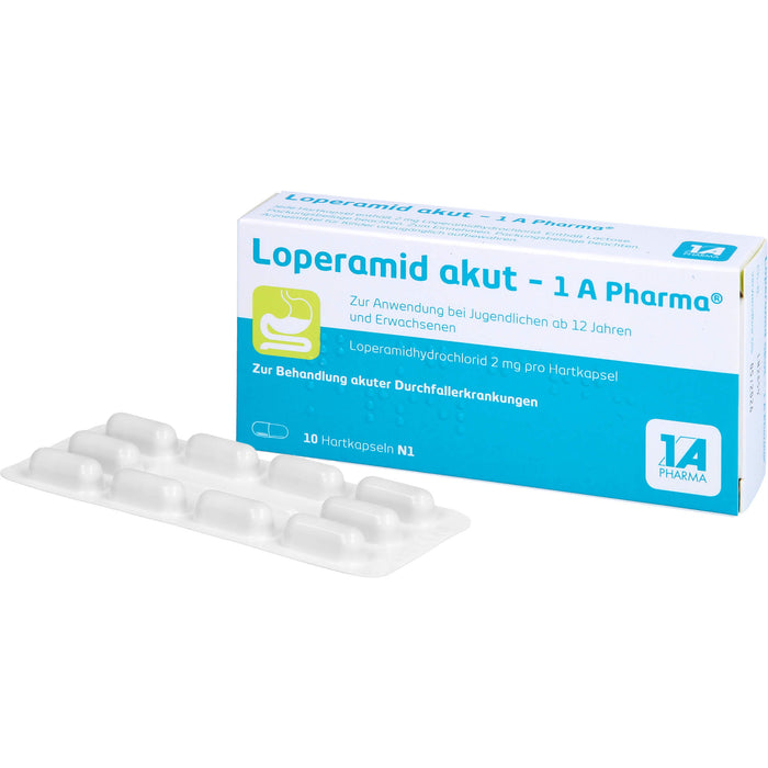 Loperamid akut - 1 A Pharma Hartkapseln, 10 pc Capsules