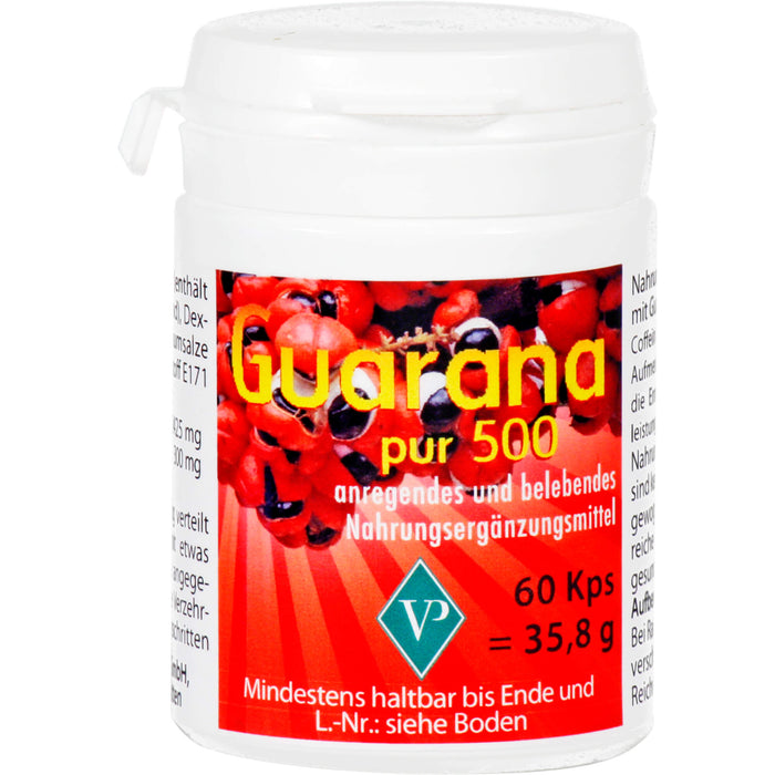 Guarana pur 500 Kapseln, 60 pcs. Capsules