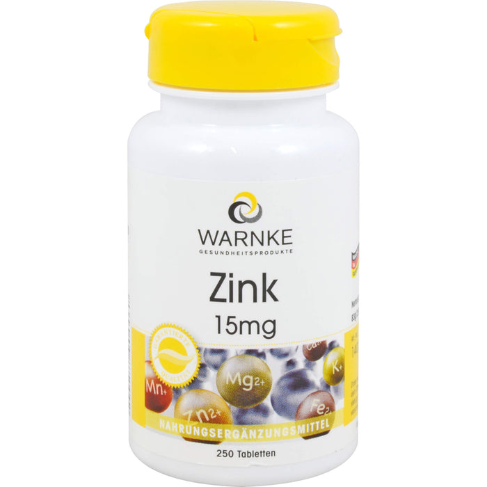 WARNKE Zink 15 mg Tabletten, 250 pcs. Tablets