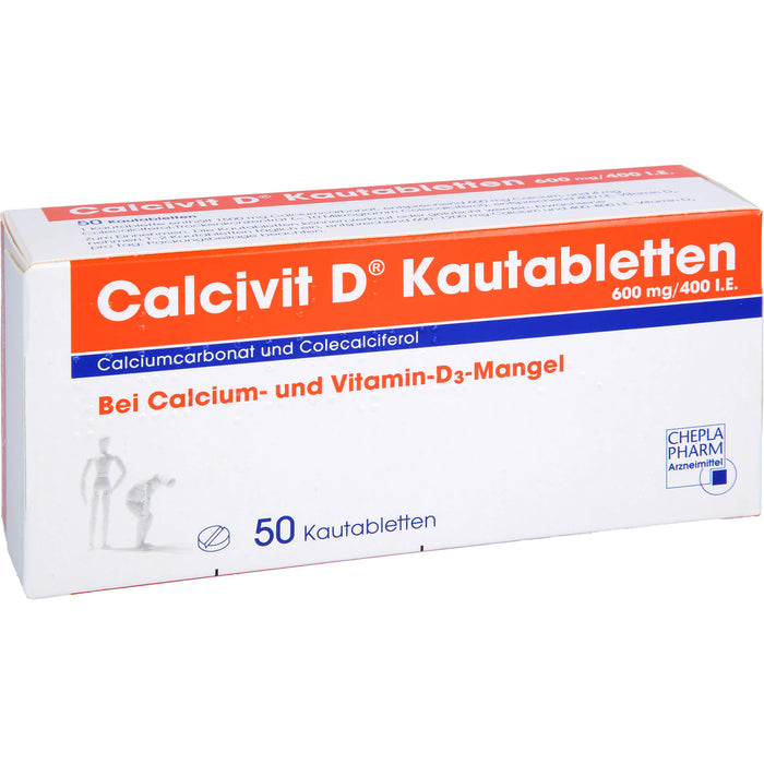 Calcivit D Kautabletten 600 mg/400 I.E., 50 pc Tablettes