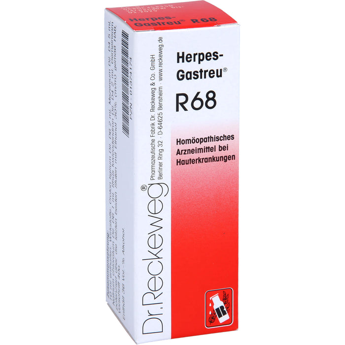 Herpes-Gastreu R68 Mischung bei Hauterkrankungen, 22 ml Lösung