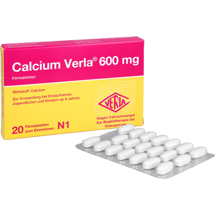 Calcium Verla 600 mg Filmtabletten, 20 pcs. Tablets