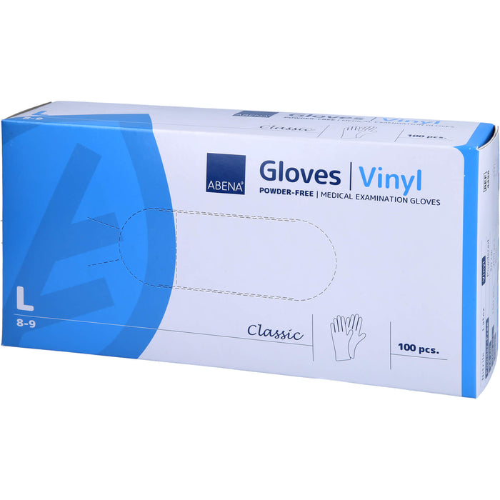 ABENA Classic Vinylhandschuhe puderfrei Größe L, 100 pcs. Gloves