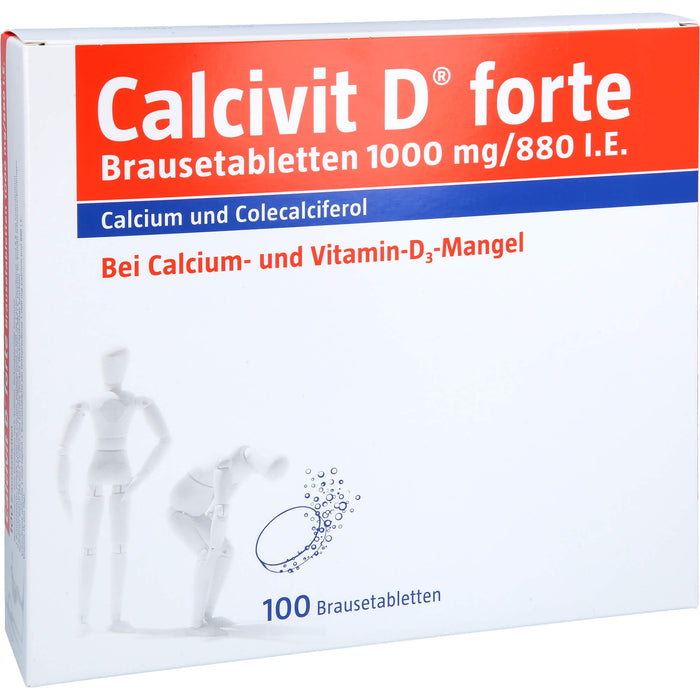 Calcivit D forte Brausetabletten 1000 mg/880 I.E., 100 St. Tabletten