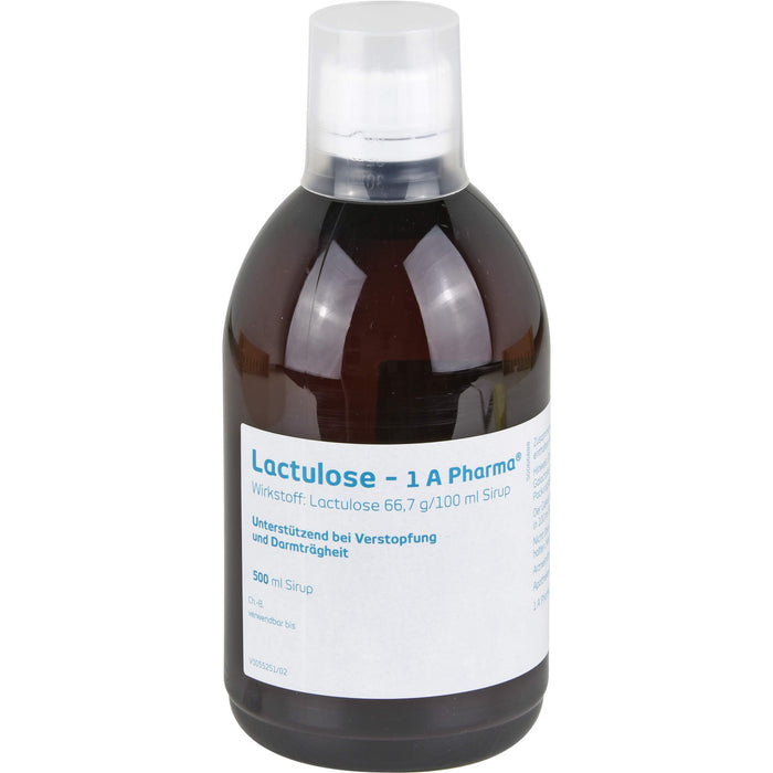 Lactulose - 1 A Pharma Sirup unterstützend bei Verstopfung, 500 ml Lösung