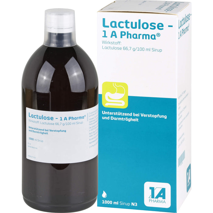 Lactulose - 1 A Pharma, 66,7 g/100 ml Sirup, 1000 ml Lösung