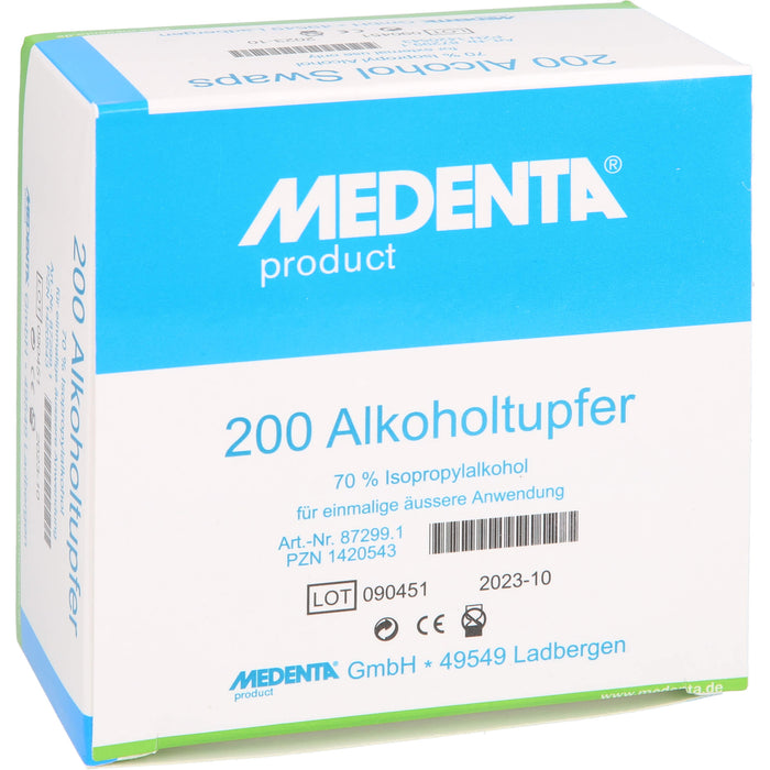 MEDENTA Alkoholtupfer, 200 pcs. Swab