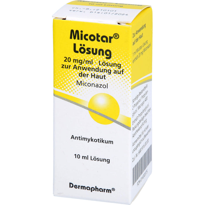 Micotar Lösung bei Pilzinfektionen der Haut, 10 ml Lösung