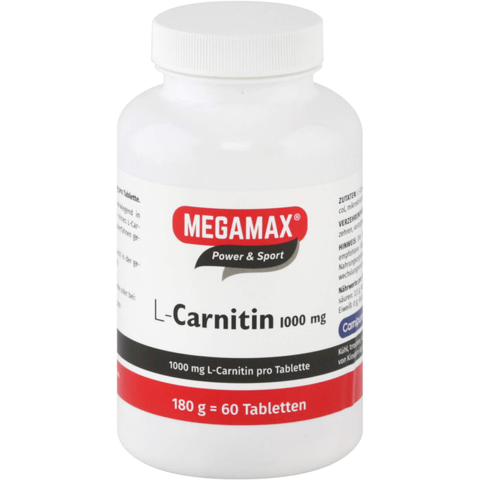 MEGAMAX Power & Sport L-Carnipure 1000 mg Tabletten, 60 pcs. Tablets