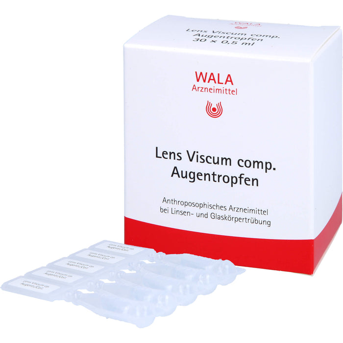 WALA Lens Viscum comp. Augentropfen bei Linsen- und Glaskörpertrübung, 30 pc Solution