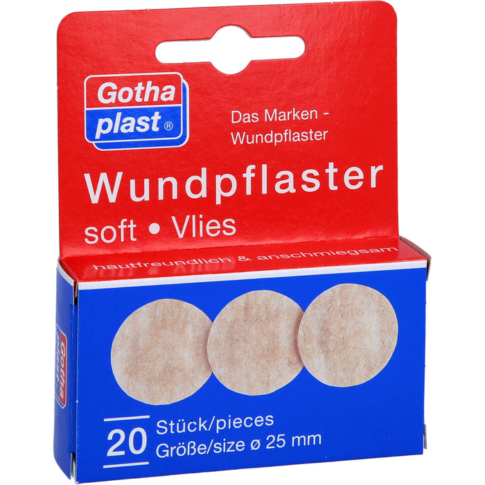 Gothaplast Wundpflaster soft Vlies Ø 25 mm, 20 pcs. Patch