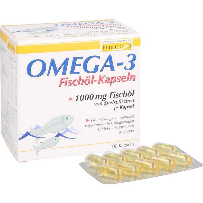 FEINGOLD Omega 3 Fischöl Kapseln, 100 pc Capsules