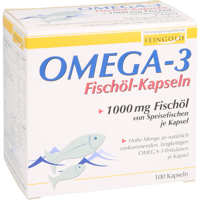 FEINGOLD Omega 3 Fischöl Kapseln, 100 pc Capsules