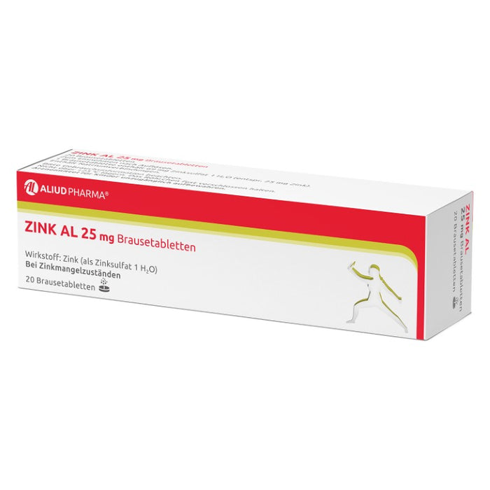 Zink AL 25 mg Brausetabletten, 20 pc Tablettes