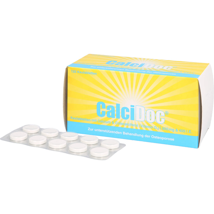 CalciDoc, 600 mg/400 I.E. Kautabletten, 120 St KTA