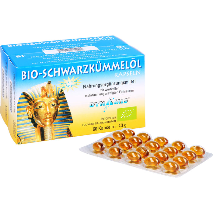 DYNAMIS Bio Schwarzkümmelöl ägyptisch Kapseln, 120 pc Capsules