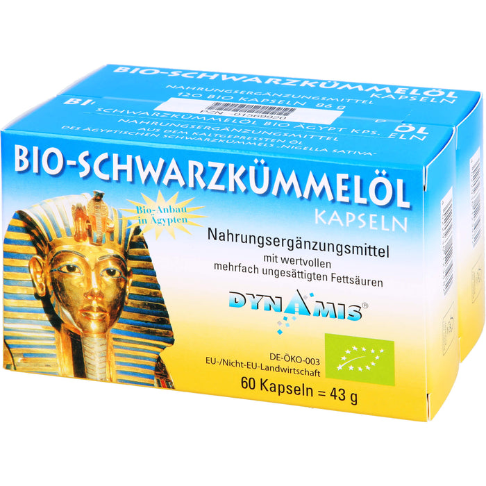 DYNAMIS Bio Schwarzkümmelöl ägyptisch Kapseln, 120 pcs. Capsules