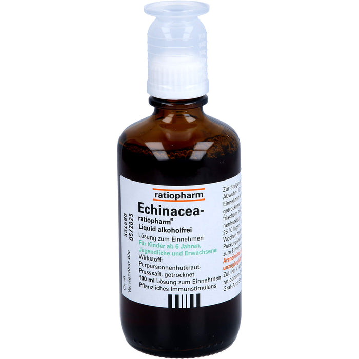 Echinacea-ratiopharm Liquid alkoholfrei, 100 ml Solution