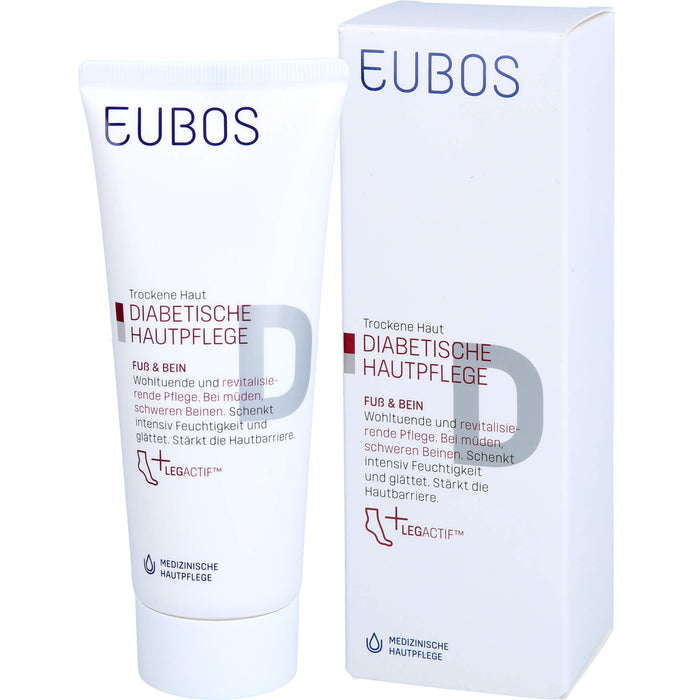 EUBOS Diabetische Hautpflege Fuß + Bein, 100 ml Cream