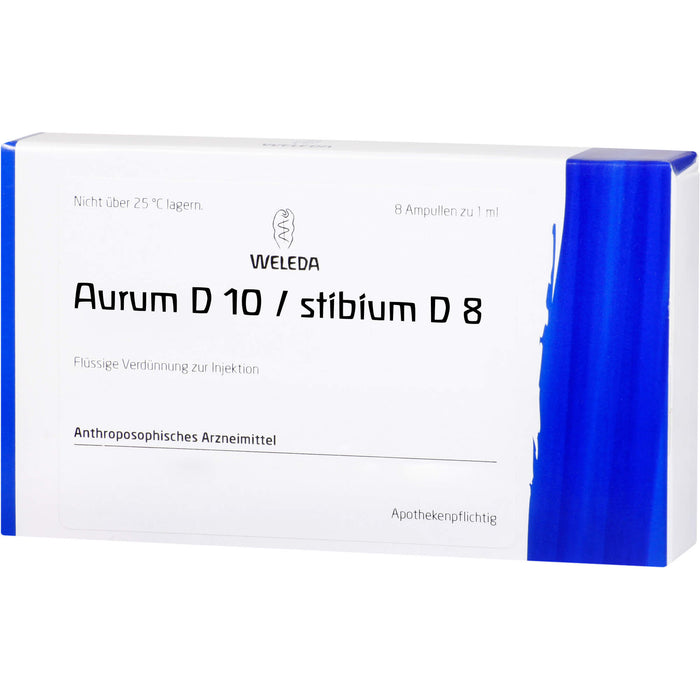 WELEDA Aurum D10/Stibium D8 flüssige Verdünnung, 8 pc Ampoules