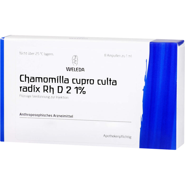 WELEDA Chamomilla Cupro culta, Radix Rh D2 flüssige Verdünnung, 8 pcs. Ampoules