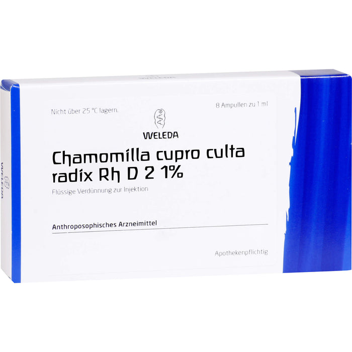 WELEDA Chamomilla Cupro culta, Radix Rh D2 flüssige Verdünnung, 8 pc Ampoules