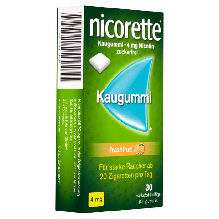 nicorette 4 mg freshfruit Kaugummi, 30 pcs. Chewing gum