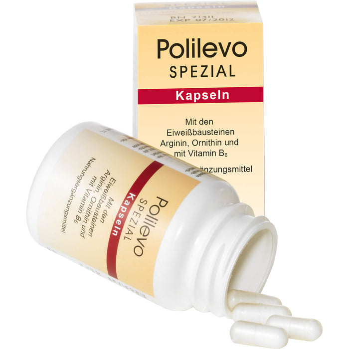 Polilevo spezial Kapseln mit Arginin, Ornithin und Vitamin B6, 60 pc Capsules