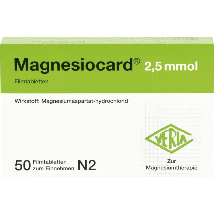 Magnesiocard 2,5 mmol, Filmtbl., 50 pcs. Tablets