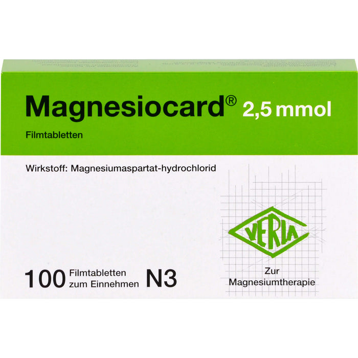 Magnesiocard 2,5 mmol Filmtabletten, 100 pc Tablettes