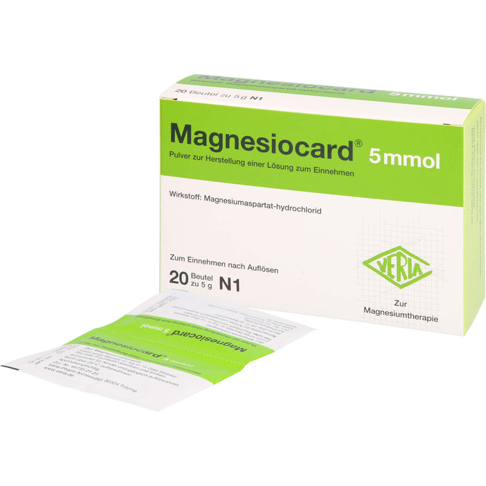 Magnesiocard 5 mmol Beutel zur Magnesiumtherapie, 20 St. Beutel