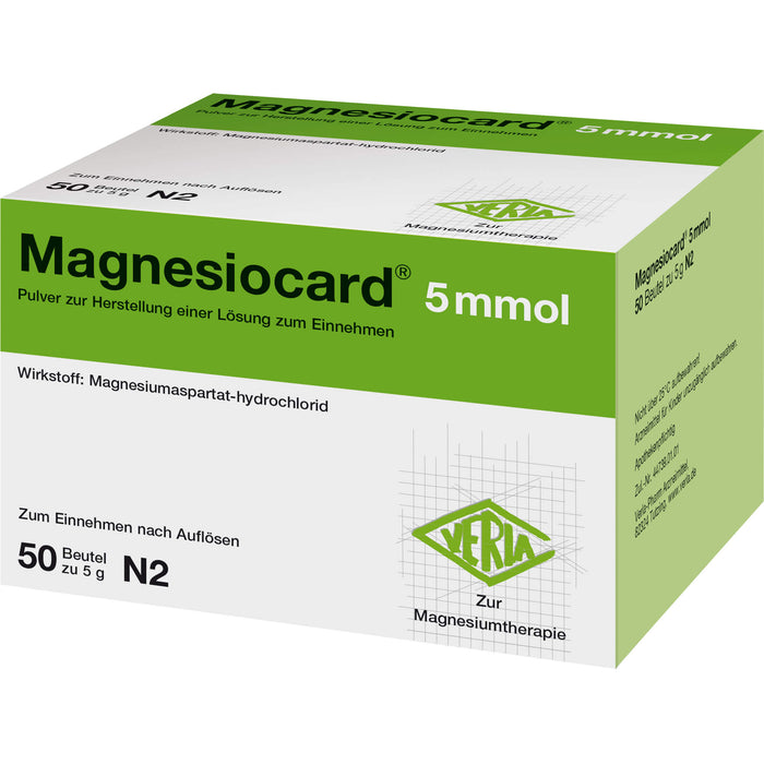 Magnesiocard 5 mmol Pulver zur Herstellung einer Lösung, 50 pcs. Sachets