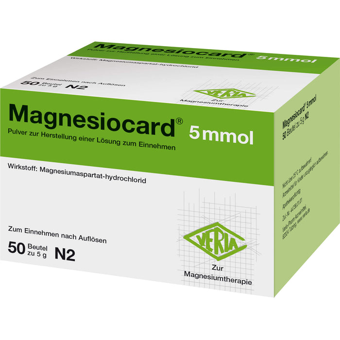 Magnesiocard 5 mmol Pulver zur Herstellung einer Lösung, 50 St. Beutel