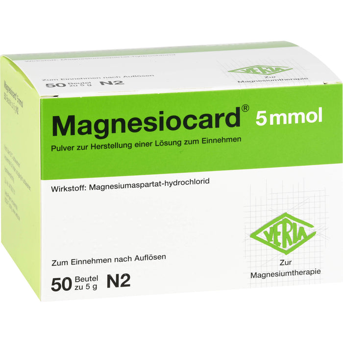 Magnesiocard 5 mmol Pulver zur Herstellung einer Lösung, 50 pc Sachets