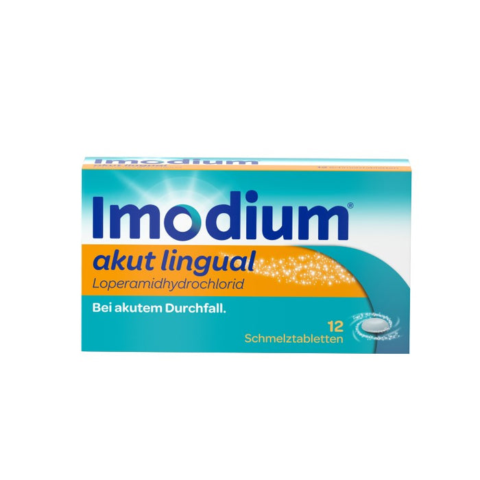 Imodium akut lingual Schmelztabletten bei akutem Durchfall, 12 pcs. Tablets