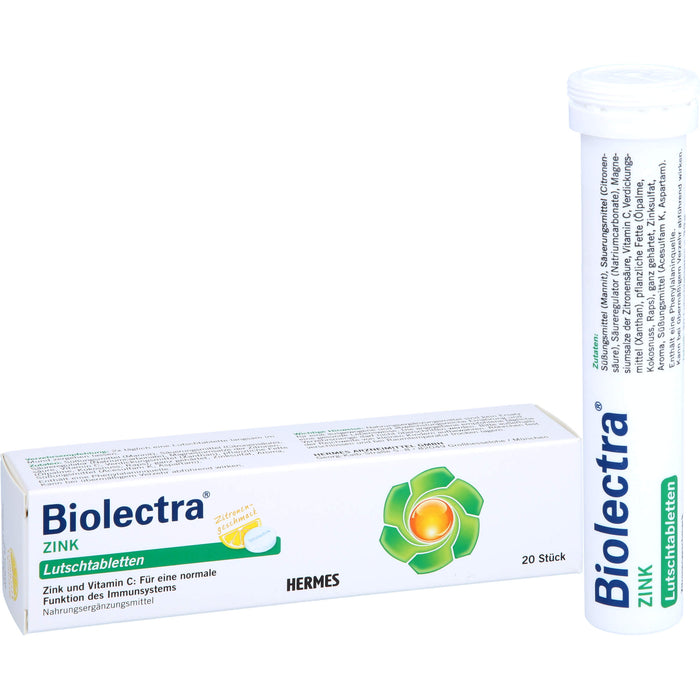 Biolectra Zink Lutschtabletten, 20 pc Tablettes