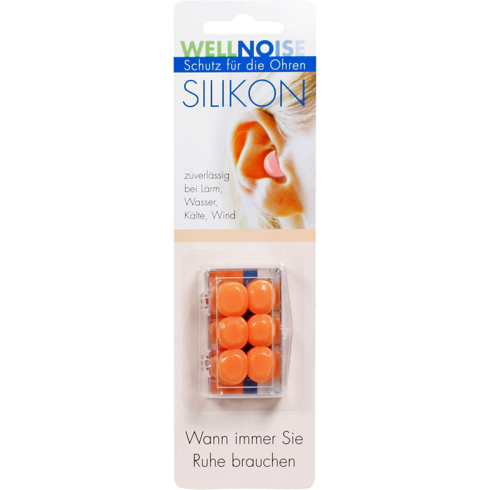 WELLNOISE Silikon Ohrenstopfen  skin, 6 pcs. Earplugs