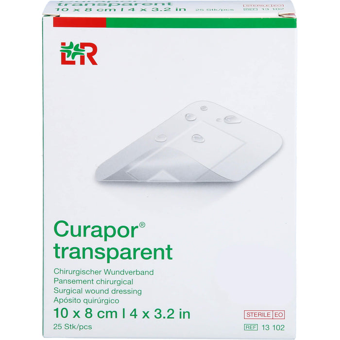 Curapor Wundverband steril 10x8cm transparent, 25 St VER