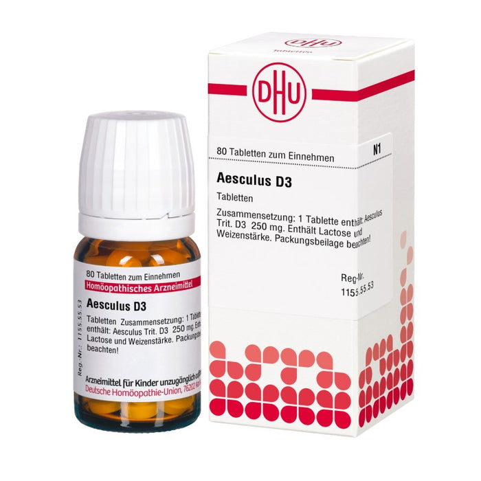 DHU Aesculus D3 Tabletten, 80 St. Tabletten