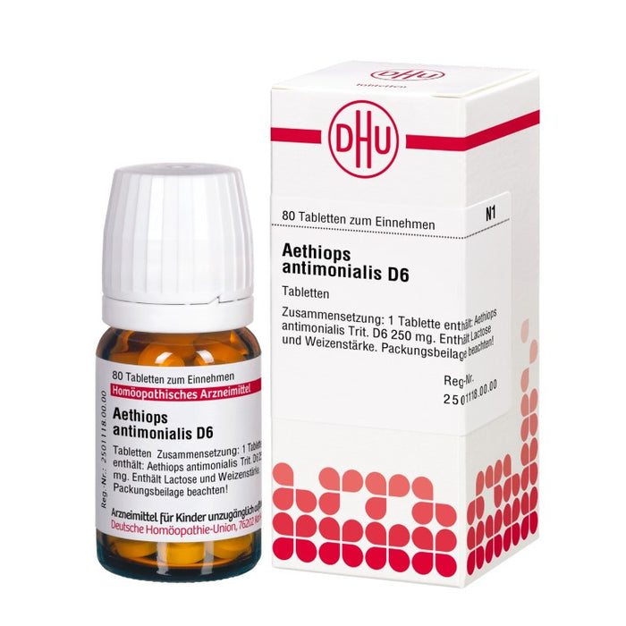 Aethiops antimonialis D6 DHU Tabletten, 80 St. Tabletten