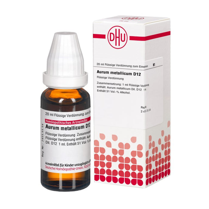 DHU Aurum metallicum D12 Dilution, 20 ml Lösung