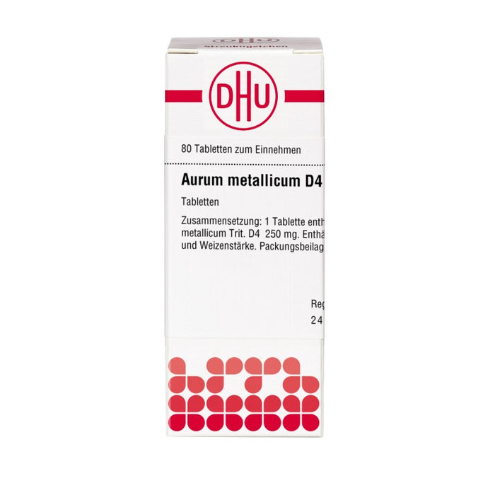 DHU Aurum metallicum D4 Tabletten, 80 pcs. Tablets