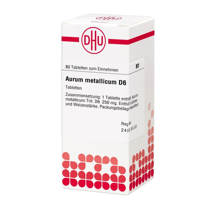 DHU Aurum metallicum D6 Tabletten, 80 St. Tabletten