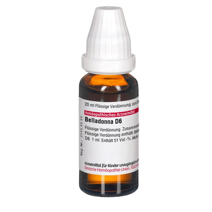 Belladonna D6 DHU Dilution, 20 ml Lösung